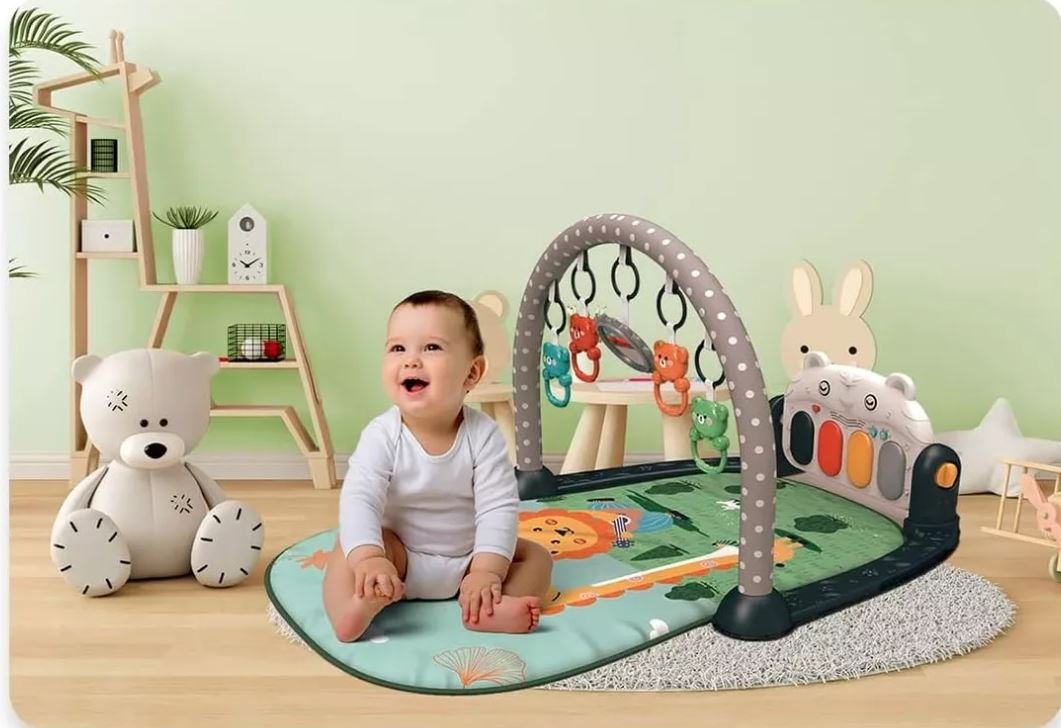 Tapis d'éveil pour bébé avec piano -Bleu – Image 6