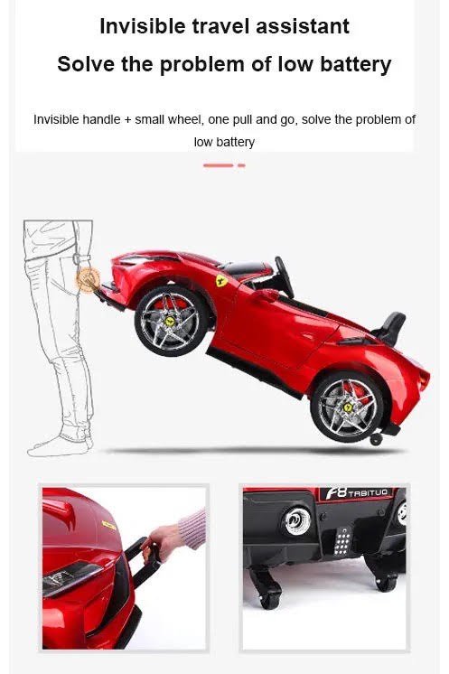 Voiture électrique style Ferrari 12V - Rouge – Image 3