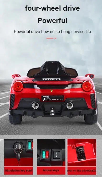 Voiture électrique style Ferrari 12V - Rouge – Image 4
