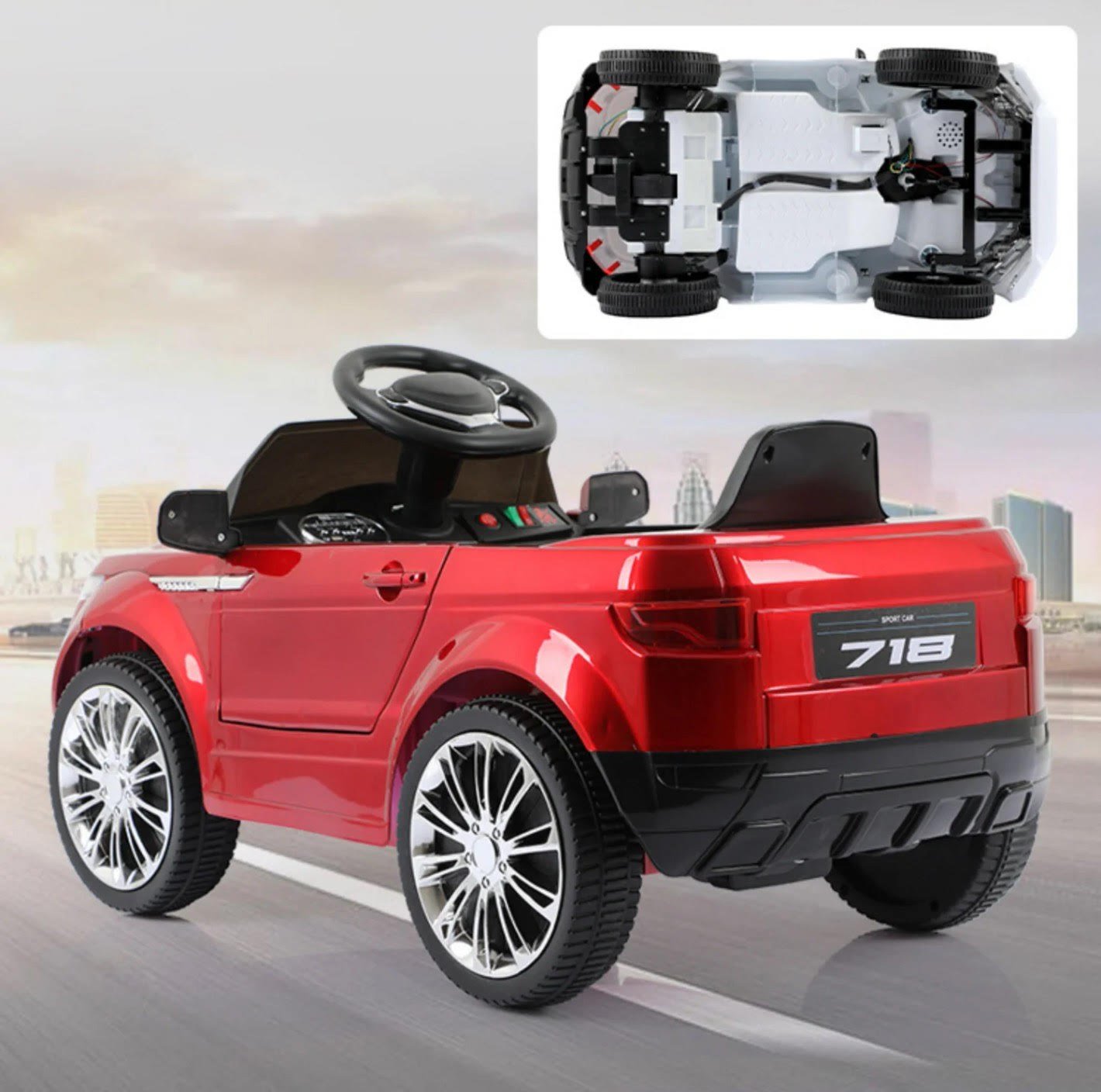 Voiture électrique 6V style range rover - Rouge – Image 3