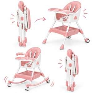 Chaise Haute bébé 3 en 1 - Rose
